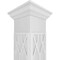 Ekena Millwork Craftsman Classic Square Non-Tapered Riviera Fretwork Column w/ Crown Capital & Crown Base CC1008ENRIVCRCR - alternate 2